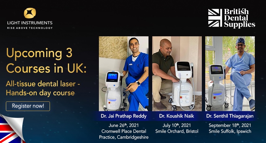 Upcoming 3 courses in UK! All Tissue Dental Laser – Hands on day courses